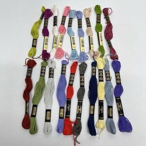 Lot of 19 Various Colors Skeins DMC Embroidery Cross Stitch Thread Cotton France